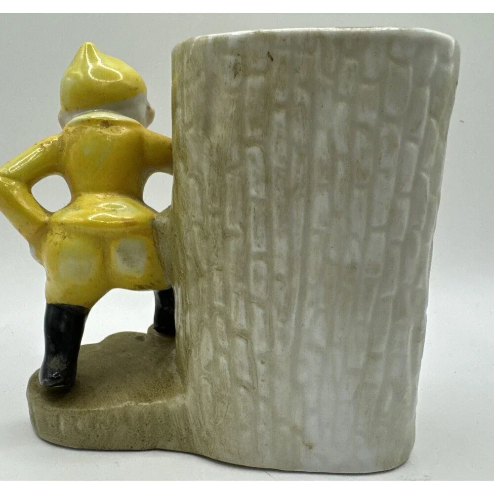 Vintage Made In Japan Planter Boy And Squirrel In A Tree